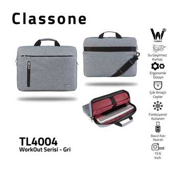 CLASSONE TL4004 15.6 inch Laptop , Notebook Çantası -Gri