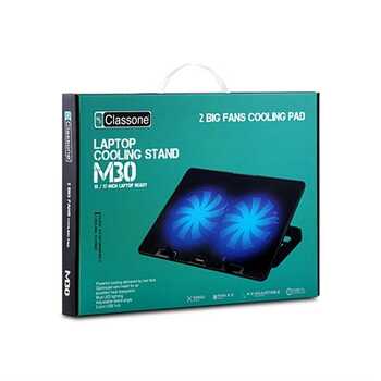 CLASSONE M30 Gaming Mavi Led Notebook Sogutucu,14-17 inch, 2 Fan, 2 USB, 4X Stand özelliği (M30)