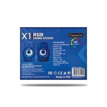 Classone X1 Blue RGB Gaming Hoparlör - Mavi (X1-BLUE)