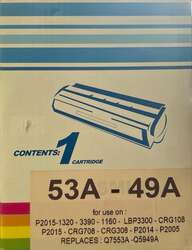 HP VE CANON UYUMLU 53A-49A P2015-1320-1160- LBP3300-CRG708-P2015-CRG 108, CRG308-P2005- Q7553A Q5949A MUADİL TONER - Thumbnail