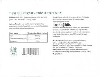 İnülin İçeren Takviye Edici Gıda