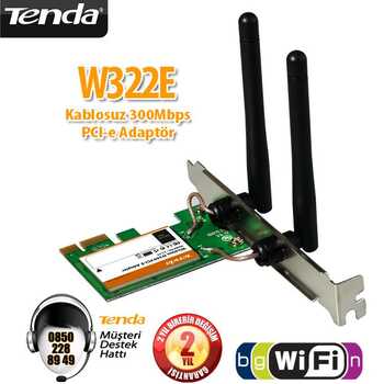 W322E WiFi-N 300Mbps PCI-E Adaptör